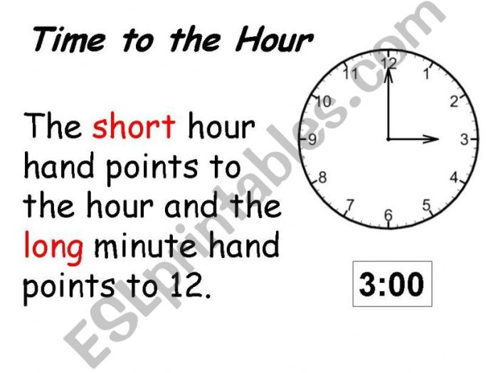 Interactive grammar tutorial telling time