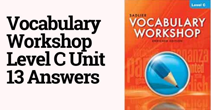 Unit 3 vocabulary workshop level c answers