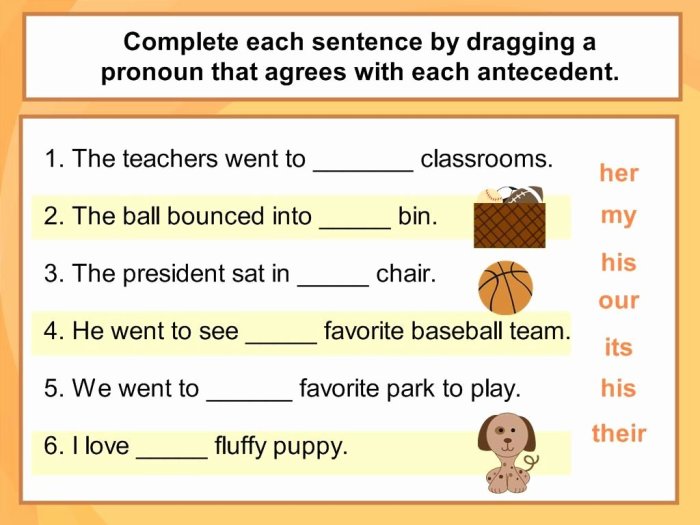 Agreement of pronouns and antecedents worksheet answers